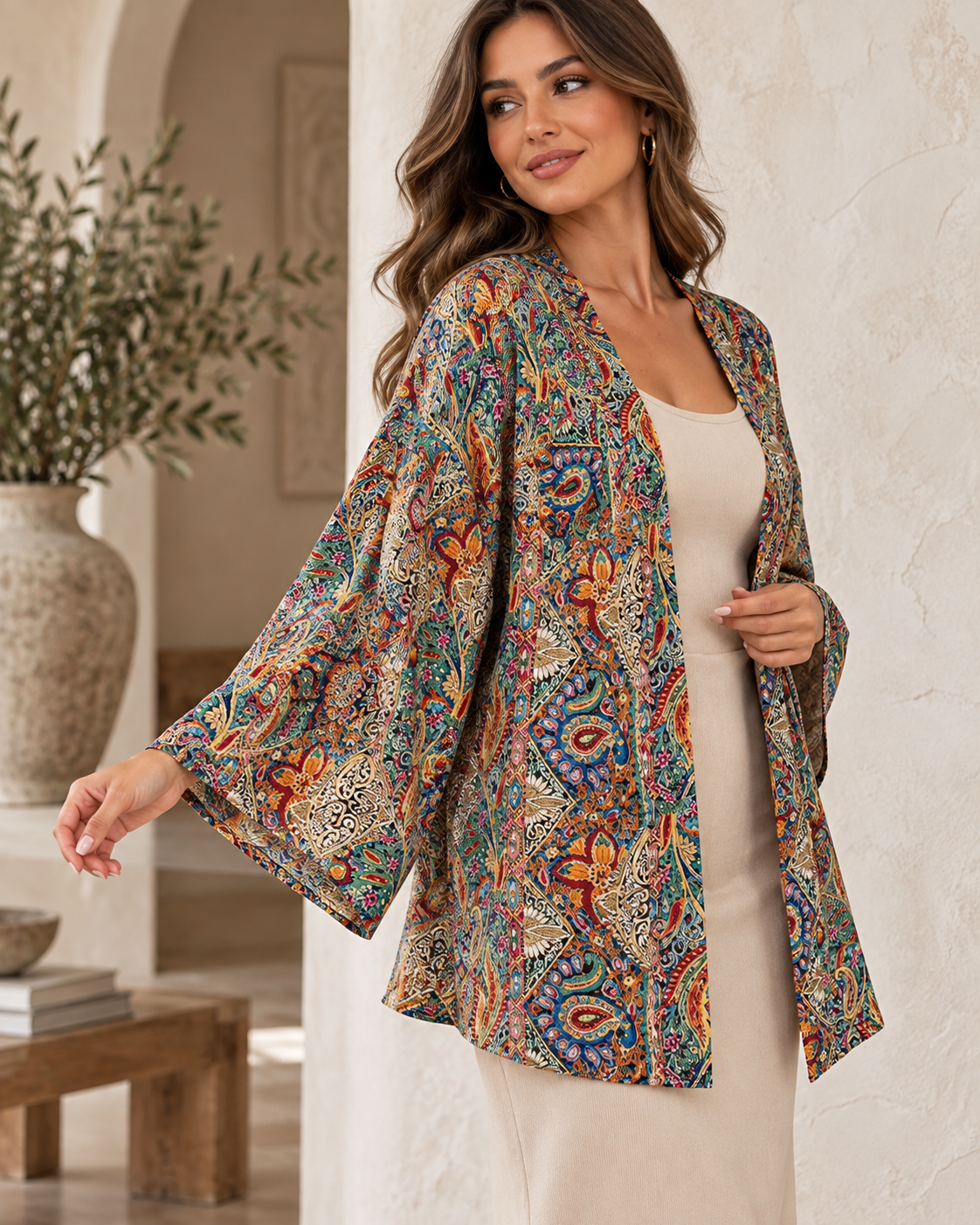 Veste Éléonore femme imprimé paisley multicolore VALYANE