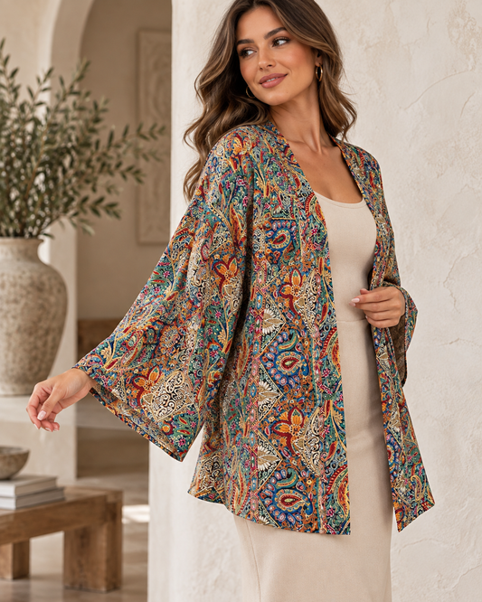 Veste Éléonore femme imprimé paisley multicolore VALYANE